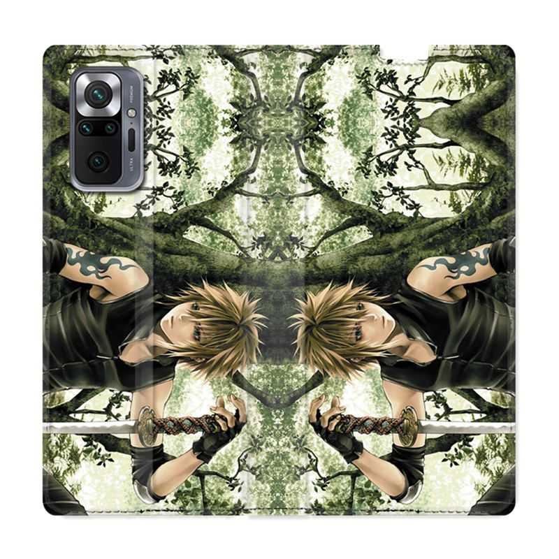 Housse Cuir Portefeuille Pour Xiaomi Redmi Note 10 Pro 5G Manga Bois