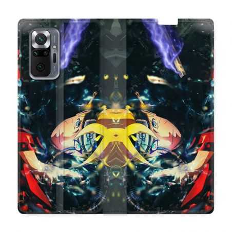 Housse Cuir Portefeuille Pour Xiaomi Redmi Note 10 Pro 5G Manga Boruto Eclair
