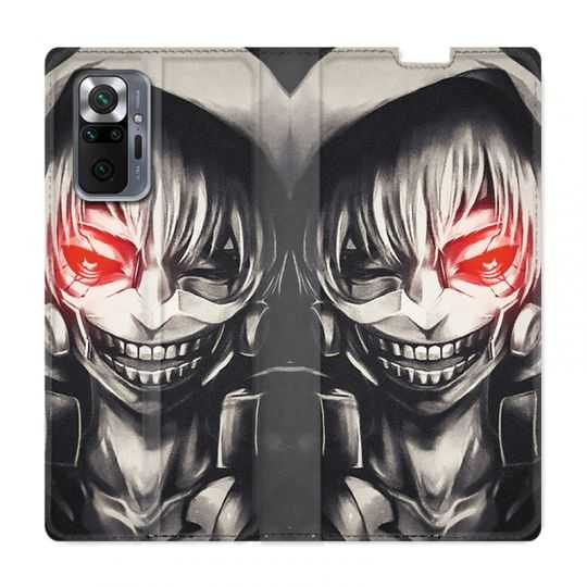 Housse Cuir Portefeuille Pour Xiaomi Redmi Note 10 Pro 5G Manga Kaneki Noir