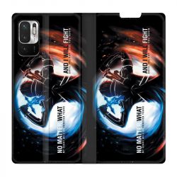 Housse Cuir Portefeuille Pour Xiaomi Redmi Note 10 Pro 5G Manga SAO sword Art Online Fight