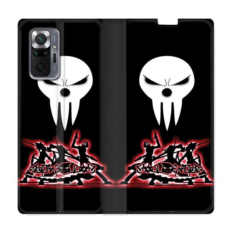 Housse Cuir Portefeuille Pour Xiaomi Redmi Note 10 Pro 5G Manga Soul Eater Noir