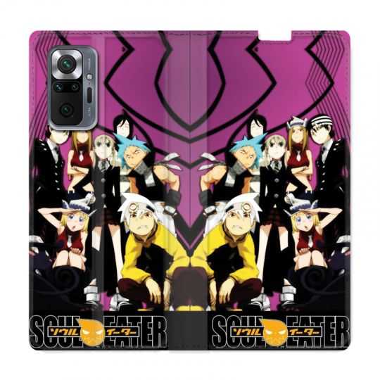 Housse Cuir Portefeuille Pour Xiaomi Redmi Note 10 Pro 5G Manga Soul Eater Violet