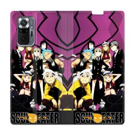 Housse Cuir Portefeuille Pour Xiaomi Redmi Note 10 Pro 5G Manga Soul Eater Violet