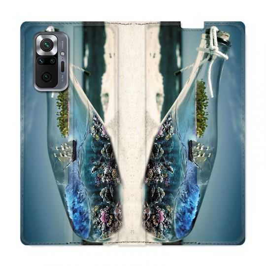 Housse Cuir Portefeuille Pour Xiaomi Redmi Note 10 Pro 5G Mer Bouteille