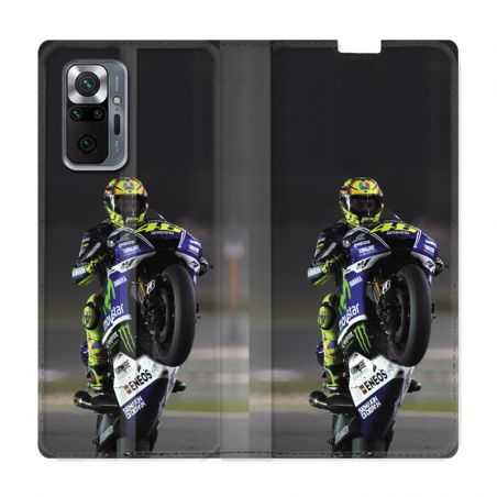 Housse Cuir Portefeuille Pour Xiaomi Redmi Note 10 Pro 5G Moto Wheeling