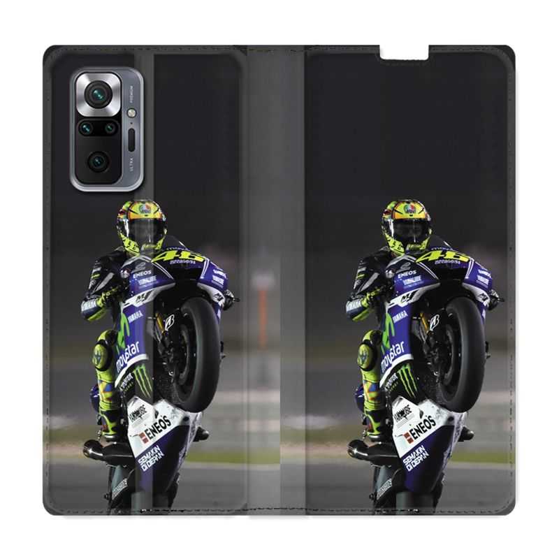 Housse Cuir Portefeuille Pour Xiaomi Redmi Note 10 Pro 5G Moto Wheeling