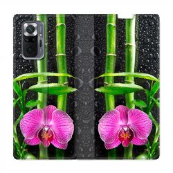 Housse Cuir Portefeuille Pour Xiaomi Redmi Note 10 Pro 5G Orchidee Bambou