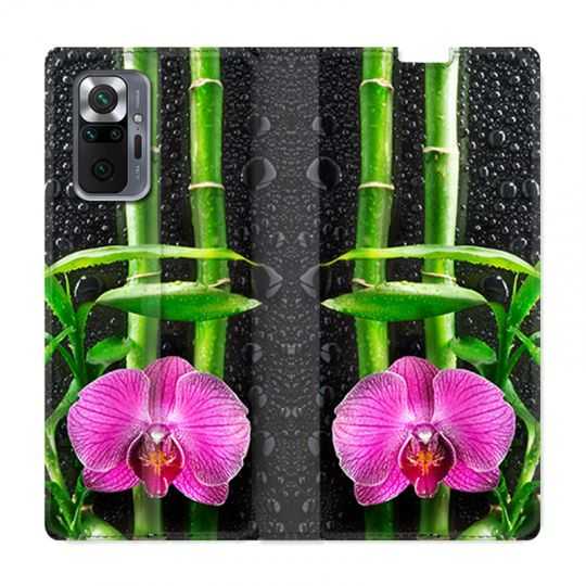 Housse Cuir Portefeuille Pour Xiaomi Redmi Note 10 Pro 5G Orchidee Bambou