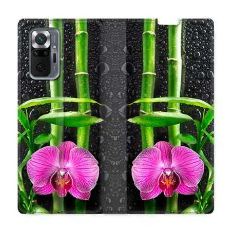 Housse Cuir Portefeuille Pour Xiaomi Redmi Note 10 Pro 5G Orchidee Bambou