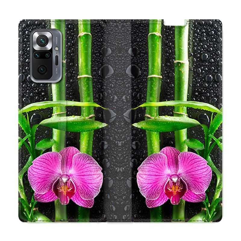 Housse Cuir Portefeuille Pour Xiaomi Redmi Note 10 Pro 5G Orchidee Bambou