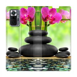 Housse Cuir Portefeuille Pour Xiaomi Redmi Note 10 Pro 5G Orchidee Eau