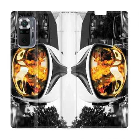 Housse Cuir Portefeuille Pour Xiaomi Redmi Note 10 Pro 5G Pompier Casque Feu