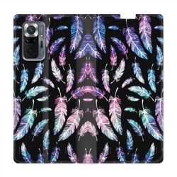 Housse Cuir Portefeuille Pour Xiaomi Redmi Note 10 Pro 5G Psychedelic Plume
