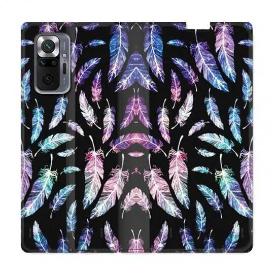 Housse Cuir Portefeuille Pour Xiaomi Redmi Note 10 Pro 5G Psychedelic Plume