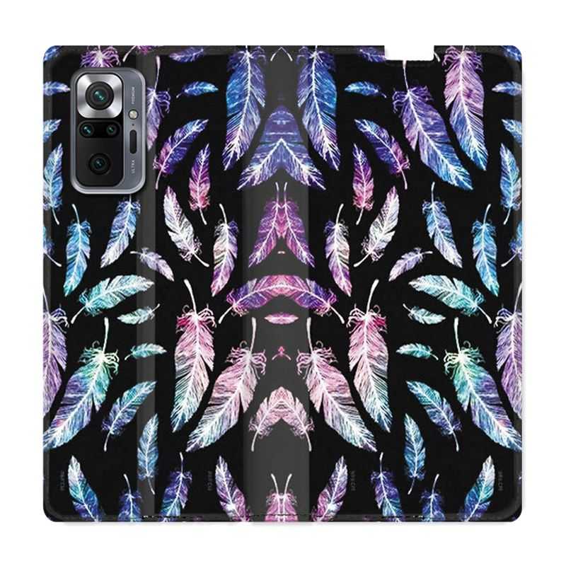 Housse Cuir Portefeuille Pour Xiaomi Redmi Note 10 Pro 5G Psychedelic Plume