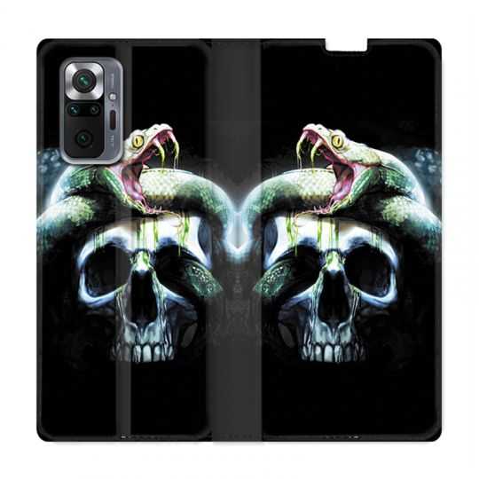 Housse Cuir Portefeuille Pour Xiaomi Redmi Note 10 Pro 5G serpent Crane