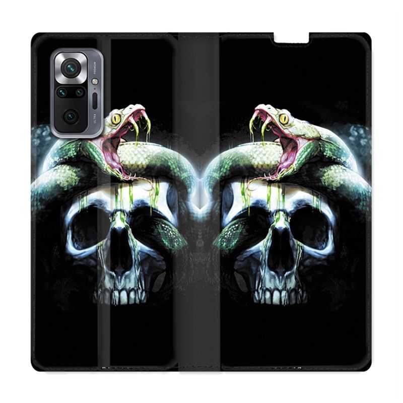 Housse Cuir Portefeuille Pour Xiaomi Redmi Note 10 Pro 5G serpent Crane