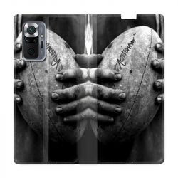 Housse Cuir Portefeuille Pour Xiaomi Redmi Note 10 Pro 5G Rugby Ballon Vintage