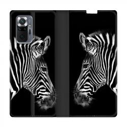 Housse Cuir Portefeuille Pour Xiaomi Redmi Note 10 Pro 5G Savane Zebra