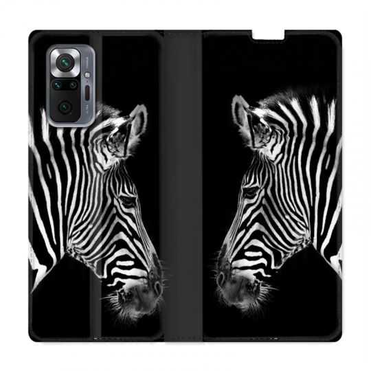 Housse Cuir Portefeuille Pour Xiaomi Redmi Note 10 Pro 5G Savane Zebra