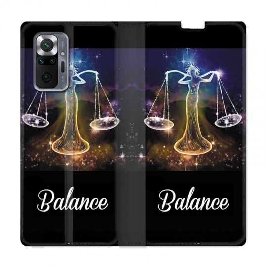 Housse Cuir Portefeuille Pour Xiaomi Redmi Note 10 Pro 5G Signe Zodiaque 2 Balance