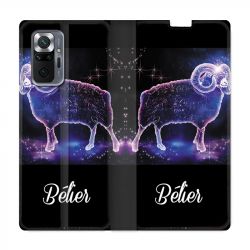 Housse Cuir Portefeuille Pour Xiaomi Redmi Note 10 Pro 5G Signe Zodiaque 2 Bélier