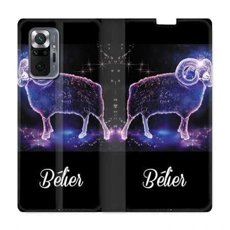 Housse Cuir Portefeuille Pour Xiaomi Redmi Note 10 Pro 5G Signe Zodiaque 2 Bélier