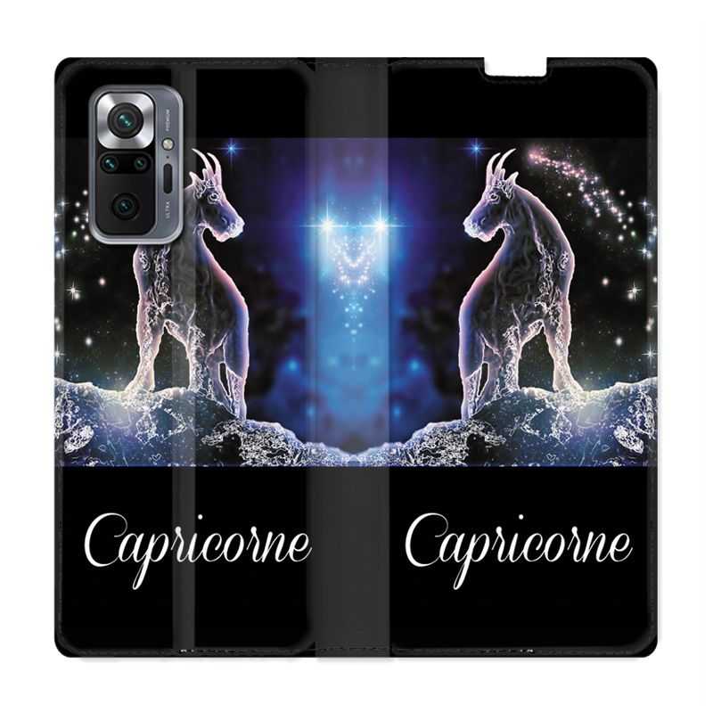 Housse Cuir Portefeuille Pour Xiaomi Redmi Note 10 Pro 5G Signe Zodiaque 2 Capricorne