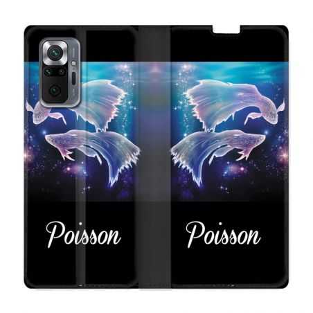 Housse Cuir Portefeuille Pour Xiaomi Redmi Note 10 Pro 5G Signe Zodiaque 2 Poisson