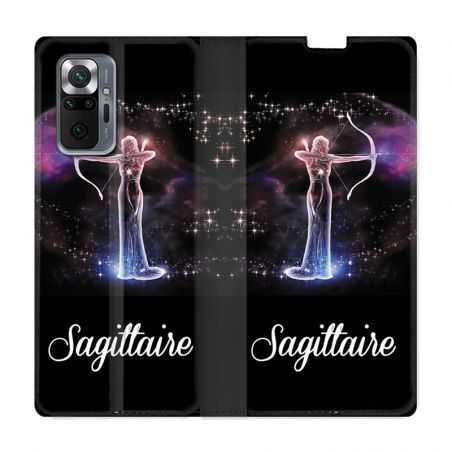 Housse Cuir Portefeuille Pour Xiaomi Redmi Note 10 Pro 5G Signe Zodiaque 2 Sagittaire