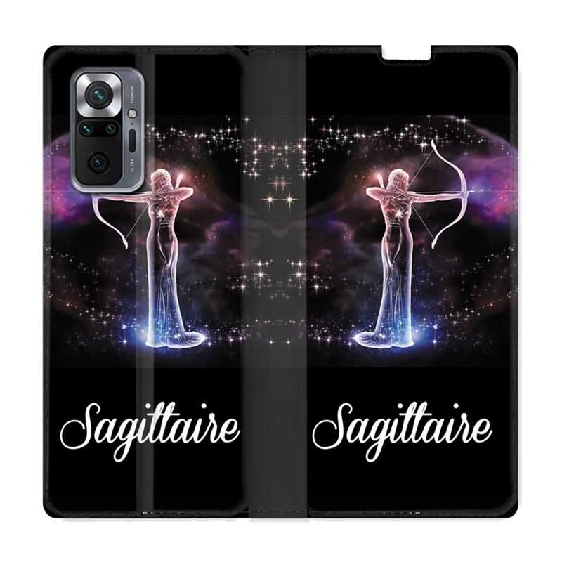 Housse Cuir Portefeuille Pour Xiaomi Redmi Note 10 Pro 5G Signe Zodiaque 2 Sagittaire