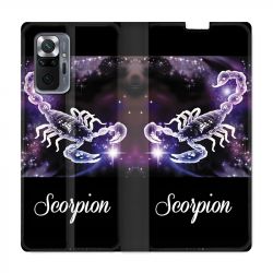 Housse Cuir Portefeuille Pour Xiaomi Redmi Note 10 Pro 5G Signe Zodiaque 2 Scorpion