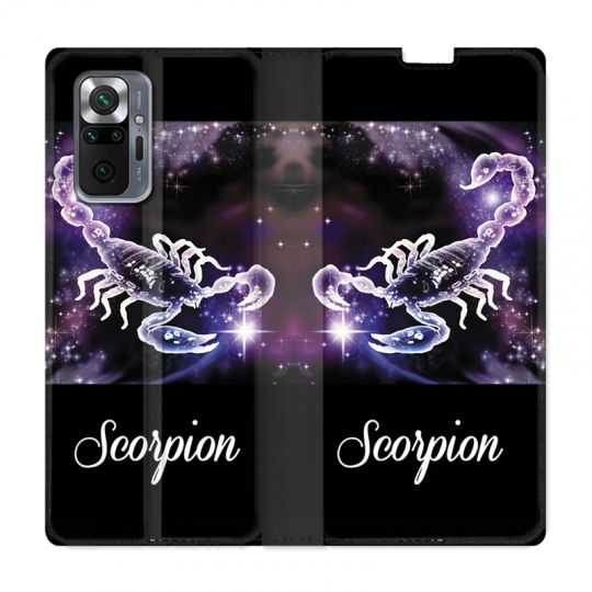 Housse Cuir Portefeuille Pour Xiaomi Redmi Note 10 Pro 5G Signe Zodiaque 2 Scorpion