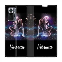 Housse Cuir Portefeuille Pour Xiaomi Redmi Note 10 Pro 5G Signe Zodiaque 2 Verseau