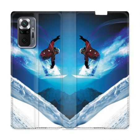 Housse Cuir Portefeuille Pour Xiaomi Redmi Note 10 Pro 5G Snowboard Saut
