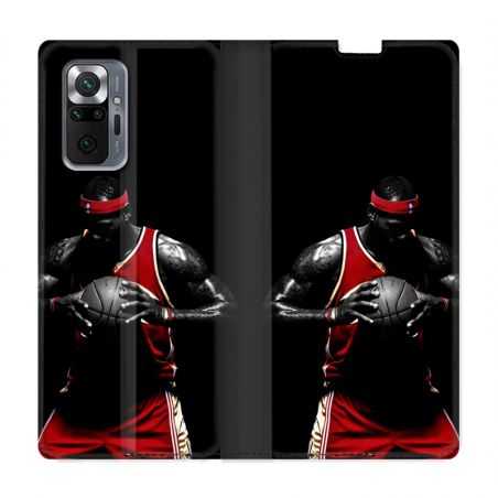 Housse Cuir Portefeuille Pour Xiaomi Redmi Note 10 Pro 5G Basketeur