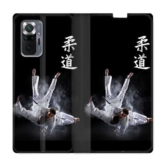 Housse Cuir Portefeuille Pour Xiaomi Redmi Note 10 Pro 5G Judo Noir