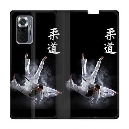 Housse Cuir Portefeuille Pour Xiaomi Redmi Note 10 Pro 5G Judo Noir