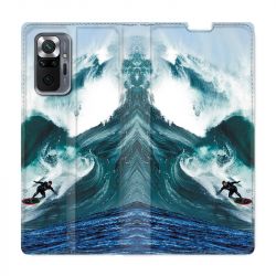 Housse Cuir Portefeuille Pour Xiaomi Redmi Note 10 Pro 5G Surf Vague