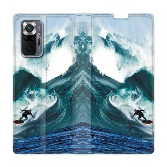 Housse Cuir Portefeuille Pour Xiaomi Redmi Note 10 Pro 5G Surf Vague