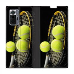 Housse Cuir Portefeuille Pour Xiaomi Redmi Note 10 Pro 5G Tennis Balls
