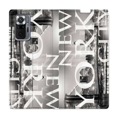 Housse Cuir Portefeuille Pour Xiaomi Redmi Note 10 Pro 5G Amerique USA New York