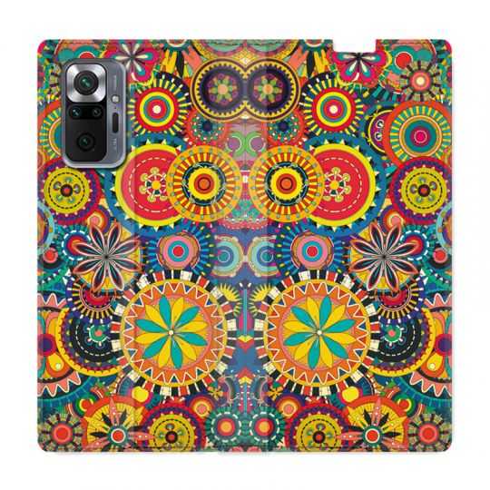 Housse Cuir Portefeuille Pour Xiaomi Redmi Note 10 Pro 5G Psychedelic Roue