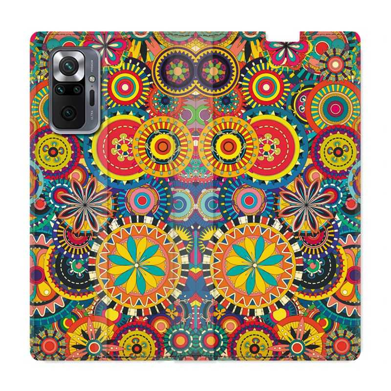 Housse Cuir Portefeuille Pour Xiaomi Redmi Note 10 Pro 5G Psychedelic Roue