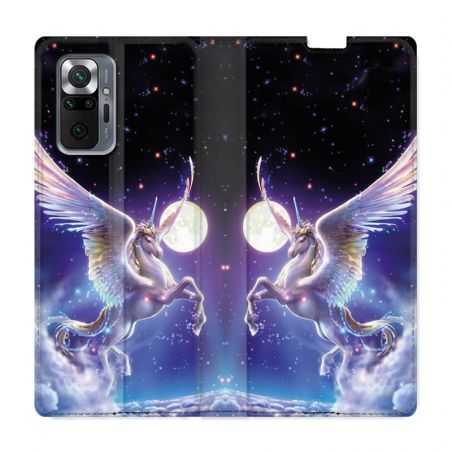Housse Cuir Portefeuille Pour Xiaomi Redmi Note 10 Pro 5G Licorne Céleste