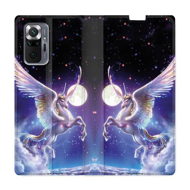 Housse Cuir Portefeuille Pour Xiaomi Redmi Note 10 Pro 5G Licorne Céleste