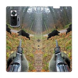 Housse Cuir Portefeuille Pour Xiaomi Redmi Note 10 Pro 5G Chasse Vision Tir