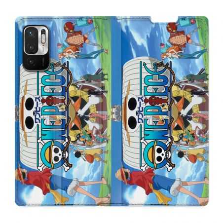 Housse Cuir Portefeuille Pour Xiaomi Redmi Note 10 Pro 5G Manga One Piece Sunny