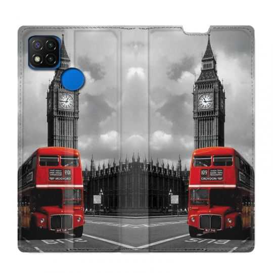 Housse Cuir Portefeuille PourXiaomi Redmi 9C Angleterre London Bus