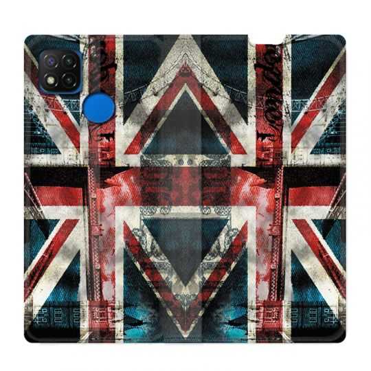 Housse Cuir Portefeuille PourXiaomi Redmi 9C Angleterre UK Jean's